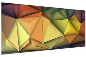 Slika - Poligonalna 3D abstrakcija (120x50 cm)
