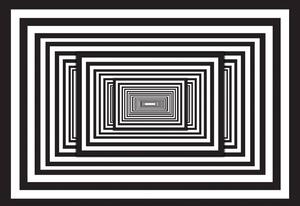 Foto tapeta - Bijeli i crni 3D tunel (152,5x104 cm)