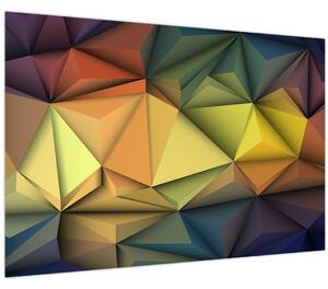 Slika - Poligonalna 3D abstrakcija (90x60 cm)