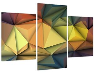 Slika - Poligonalna 3D abstrakcija (90x60 cm)