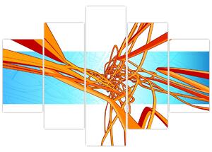 Slika - Prepletene črte, abstrakcija (150x105 cm)