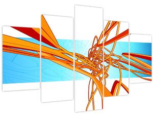 Slika - Prepletene črte, abstrakcija (150x105 cm)