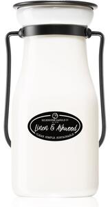 Milkhouse Candle Co. Creamery Linen & Ashwood mirisna svijeća Milkbottle 227 g