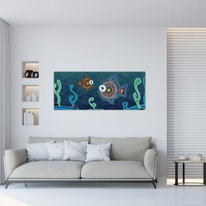 Poslikava - Poslikane ribe (120x50 cm)