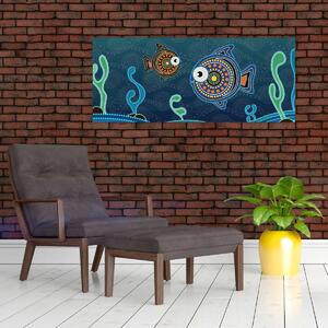 Poslikava - Poslikane ribe (120x50 cm)