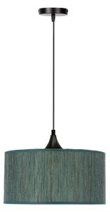 Tamno zelena viseća svjetiljka s tekstilnim sjenilom ø 30 cm Patti – Candellux Lighting