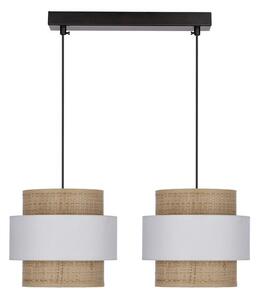 Bijela/u prirodnoj boji viseća svjetiljka sa sjenilom od ratana ø 20 cm Rattan – Candellux Lighting