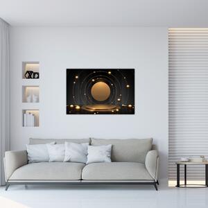 Slika - Zlati krogi (90x60 cm)