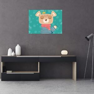 Slika - mahajoči medvedek (70x50 cm)