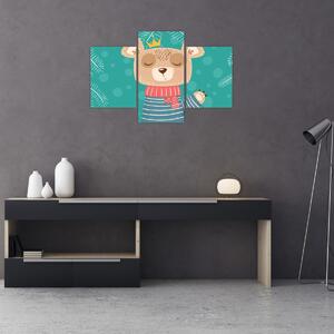 Slika - mahajoči medvedek (90x60 cm)