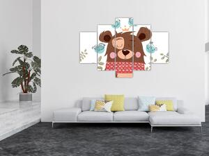 Slika - Medvedek s pticami (150x105 cm)