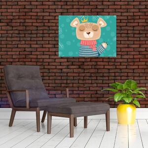Slika - mahajoči medvedek (70x50 cm)