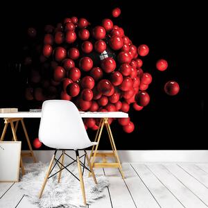 Foto tapeta - Skupina - crvene sjajne kuglice (152,5x104 cm)