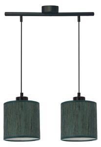Tamno zelena viseća svjetiljka s tekstilnim sjenilom ø 15 cm Patti – Candellux Lighting