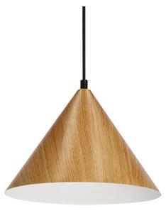 Smeđa viseća svjetiljka sa staklenim sjenilom ø 25 cm Dunca – Candellux Lighting