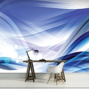 Foto tapeta - Plavi apstraktni valovi (152,5x104 cm)