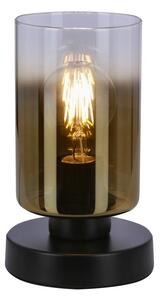 Crna stolna lampa sa staklenim sjenilom (visina 20 cm) Aspra – Candellux Lighting