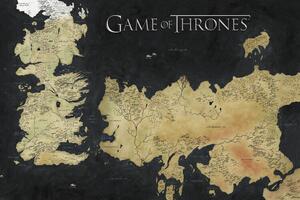 Umjetnički plakat Game of Thrones - Westeros Map, (40 x 26.7 cm)