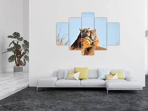 Slika - Tigrica in njen mladič (150x105 cm)