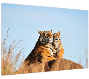 Slika - Tigrica in njen mladič (90x60 cm)