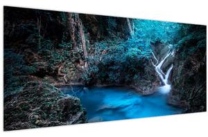 Slika - Čarobna noč v tropskem gozdu (120x50 cm)