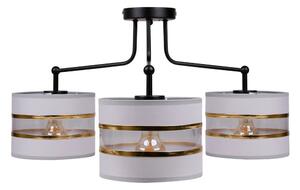 Bijela stropna svjetiljka s tekstilnim sjenilom ø 20 cm Andy – Candellux Lighting