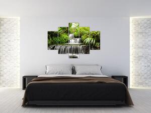 Slika - Slap v deževnem gozdu (150x105 cm)