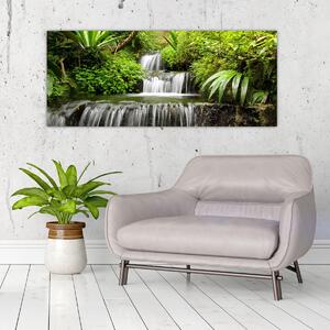 Slika - Slap v deževnem gozdu (120x50 cm)