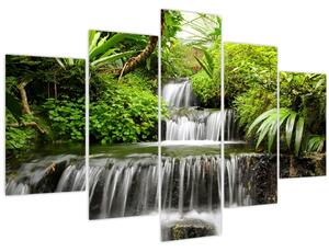 Slika - Slap v deževnem gozdu (150x105 cm)