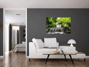 Slika - Slap v deževnem gozdu (90x60 cm)