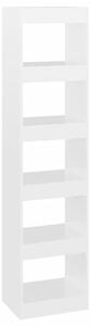 VidaXL Ormarić za knjige / sobna pregrada sjajni bijeli 40x30x166 cm