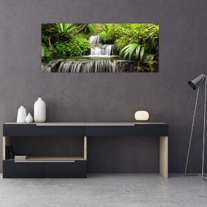Slika - Slap v deževnem gozdu (120x50 cm)