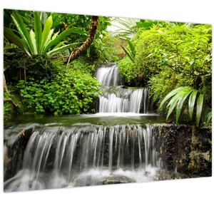 Slika - Slap v deževnem gozdu (70x50 cm)