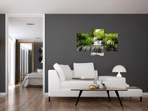 Slika - Slap v deževnem gozdu (90x60 cm)