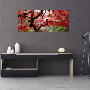 Slika rdečega japonskega javorja, Portland, Oregon (120x50 cm)