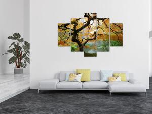 Slika rumenega japonskega javorja, Portland, Oregon (150x105 cm)