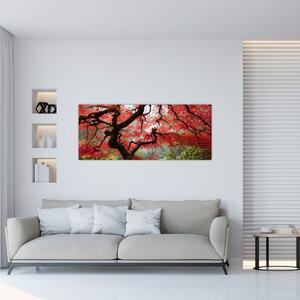 Slika rdečega japonskega javorja, Portland, Oregon (120x50 cm)