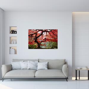 Slika rdečega japonskega javorja, Portland, Oregon (90x60 cm)