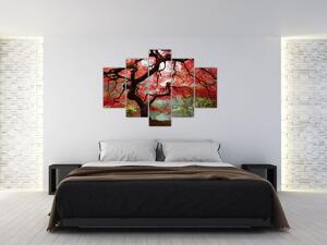 Slika rdečega japonskega javorja, Portland, Oregon (150x105 cm)