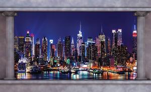 Foto tapeta - Noću u New Yorku (152,5x104 cm)