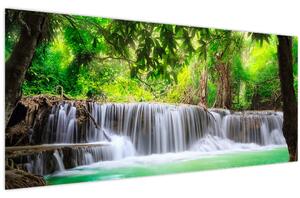 Slika slapa v Kanchanaburiju na Tajskem (120x50 cm)