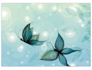 Slika - Modri ​​metulji (70x50 cm)