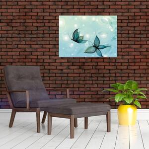 Slika - Modri ​​metulji (70x50 cm)