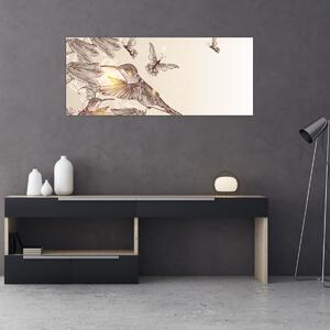 Slika - Kolibri (120x50 cm)