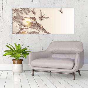 Slika - Kolibri (120x50 cm)