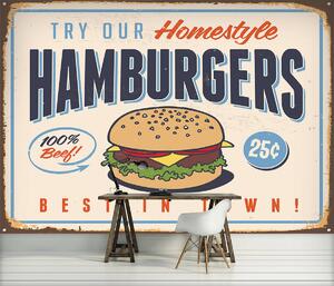 Foto tapeta - Brza hrana - najbolji hamburgeri (152,5x104 cm)