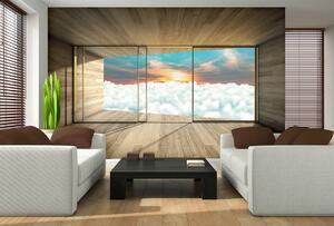 Foto tapeta - Moderna kuća - pogled na oblake (152,5x104 cm)