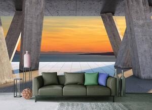 Foto tapeta - Terasa s pogledom na otok (152,5x104 cm)