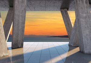 Foto tapeta - Terasa s pogledom na otok (152,5x104 cm)