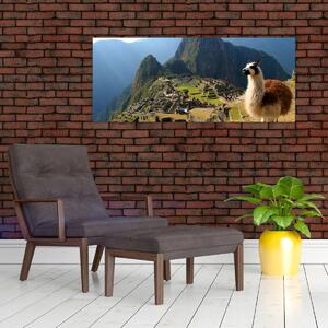 Slika - Lama i Machu Picchu (120x50 cm)